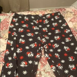 Womans Black and Red Character Print Pajama Pants